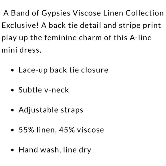 [LIKE 🆕] Band Of Gypsies: Linen Blend Mini Dress - Picture 5 of 5